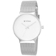 TITAN Slimline Silver Dial Mesh Strap  - Ladies