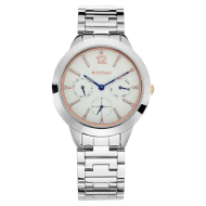 TITAN Workwear Watch with White Dial & Stainless Steel Strap - Ladies
