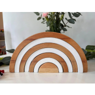 HAPANA Rainbow Sorter  7 Pcs - Rustic White