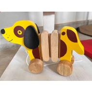 HAPANA Pull Along Dog - Yellow