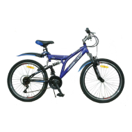 DSI 24" Dual SUS 21-SP Mountain Bike (Black / Blue) 