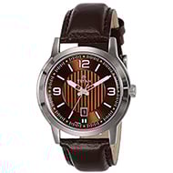 TITAN Brown Dial Brown Leather Strap Watch - Gents