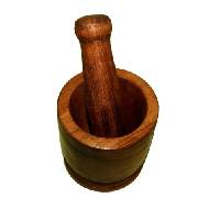 Wooden Mortar and Pestle 5x5 Inches