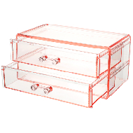 Miniso Double Layer Jewelry Storage Box With Drawers (Pink)