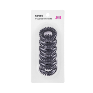 Miniso 3.5 Black Spiral Hair Ties - 6 Pcs