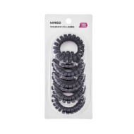 Miniso 4.5 Black Spiral Hair Ties - 5 Pcs