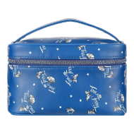 MINISO TomJerry I Love Cheese Collection Funny Letter Print Cosmetic Bag (Dark Blue)