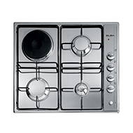 ELBA 3 Gas Hob and One Hot Plate - Silver