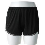 MINISO Lace Series Comfortable Slip Shorts for Women M -(Black)