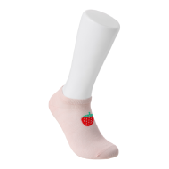 MINISO Women's Ankle No-Show Socks 3 Pairs - (Strawberry)
