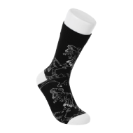 MINISO Animals Series Crew Socks - 21cm (Triceratops, Black & White)