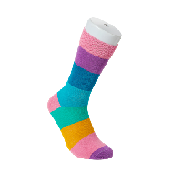 MINISO Rainbow Series Contrast Color Crew Socks - 21cm (Rainbow)
