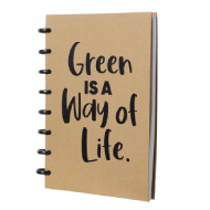 Miniso Eco-friendly Series A5 Ring-bound Book 96 Sheets - 2 Assorted Designs