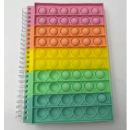 Miniso Push Pop Bubble A5 Wirebound Book 50 Sheets (Rainbow)