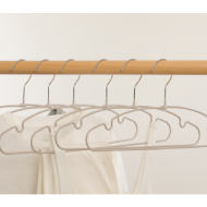 Miniso Matte Anti-Slip Clothes Hangers (6 pcs, XL) (Gray)