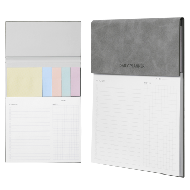 Miniso Notepad Planner Striped And Grid Gray 50 Sheets