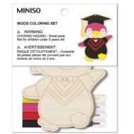 Miniso Wood Piece Painting Kit 8.8*11.8cm (Penguin)