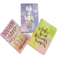 Miniso Tie-Dye Series A5 Stitch-bound Book - 36 Sheets, 3 Pcs (Design B)