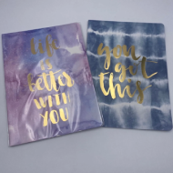 Miniso Tie-Dye Series A4 Stitch-bound Book - 24 Sheets, 2 Pcs (Design A)