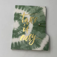 Miniso Tie-Dry Series A6 Hardcover Book 68 Sheets with 1.0mm Pen (Green)