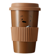 Miniso We Bare Bears Collection 4.0 Ceramic Coffee Mug 400ML (Grizzly)