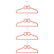 Miniso Flocking Clothes Hanger for Kids-4pcs (Bowknot)