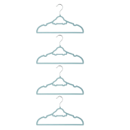 Miniso Flocking Clothes Hanger for Kids-4pcs (Little Car)