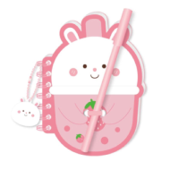 Miniso Milk Tea Series Wirebound Memo Pad - 80 Sheets (Bunny)