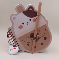 Miniso Milk Tea Series Wirebound Memo Pad - 80 Sheets (Kitten)