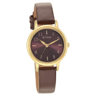 TITAN Ladies Karishma Brown Dial Metal Strap Watch - Ladies