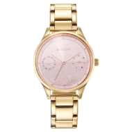 TITAN Wander Pink Dial Metal Strap Watch - Ladies