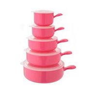 MEYER-M 5-IN-1 MICROWAVE BOWLS (RASPBERRY)