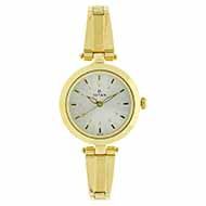 Titan Champagne Stainless Steel Strap Watch Women (Dial Golden)