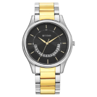 Titan Karishma Black Dial Brass Strap Watch - Gents