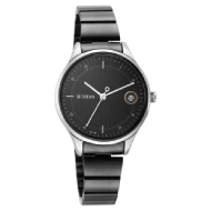 TITAN Workwear Silver Dial Grey Stainless Steel Strap Watch - Ladies 