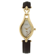 Titan Raga White Dial Leather Strap Watch - Ladies