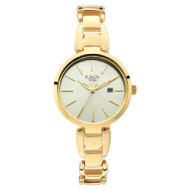 TITAN Raga Viva Golden Dial Metal Strap Watch - Ladies 