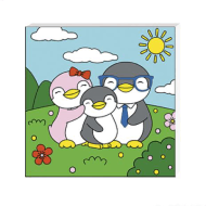 Miniso Painting Kit 25Ã—25cm (Penguin Family)