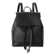 Miniso Scalloped Flap Backpack (Black)