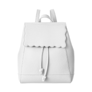 Miniso Scalloped Flap Backpack (White)