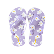Miniso Women's Future flowers Flip Flop (Purple) - Size 37