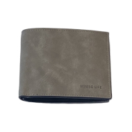 Miniso Mens Retro Horizontal Short Wallet - Gray