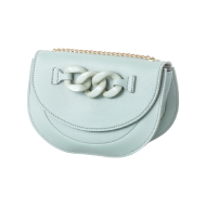 Miniso Half Moon Solid Color Crossbody Bag with Chain (Green)