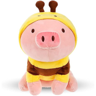 Miniso Piglet Plush Toy (Bee Hoodie)