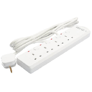 KEVILTON 13A 4 Way Trailing Socket - 5 Meters