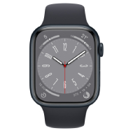Apple Series 8 Watch 45MM Midnight Aluminum Case with Midnight Sport Band (Regular)