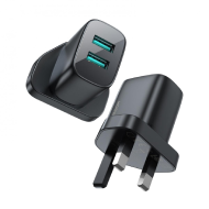 Joyroom L-2A123 2.4A Dual Ports Mini Fast Charger - Black
