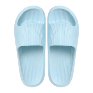 Miniso Women's Striped Soft Sole Bathroom Slippers (Light Blue) - Size 39 - 40