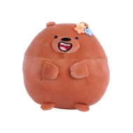 Miniso We Bears 7.8in Round Plush Toy (Grizz)