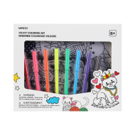 Miniso Velvet Art Set with 8 Markers (Crown Cat)